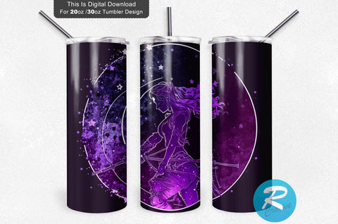 Woman Zodiac Sagittarius 20 oz / 30 oz Tumbler PNG Sublimation Regulrcrative 