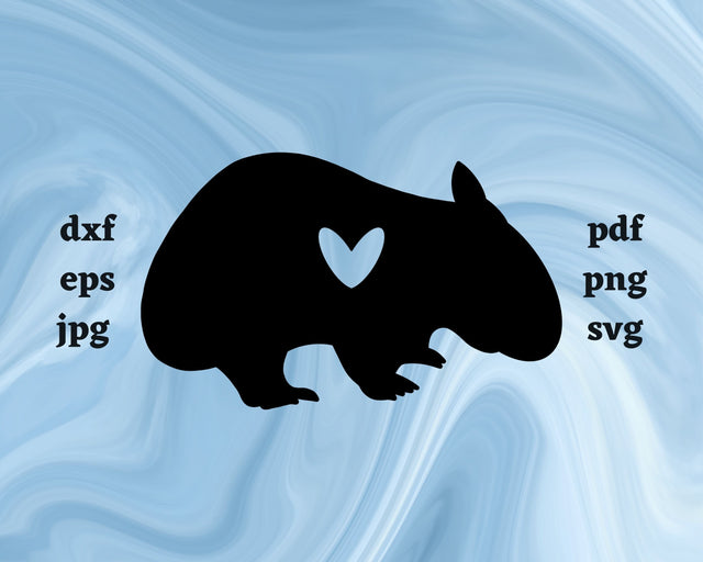 Wombat Heart SVG Cut File SVG Northern Light SVG 