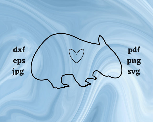 Wombat Heart SVG Cut File SVG Northern Light SVG 