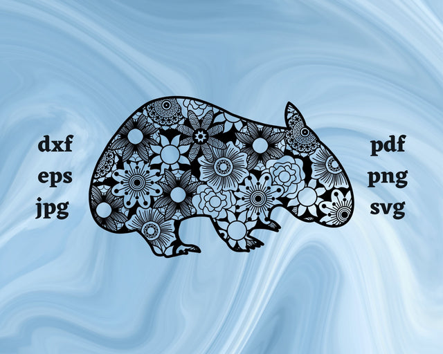 Wombat Mandala SVG Cut File SVG Northern Light SVG 
