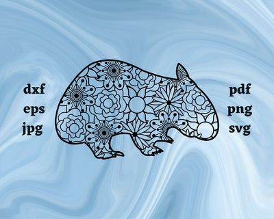 Wombat Mandala SVG Cut File SVG Northern Light SVG 