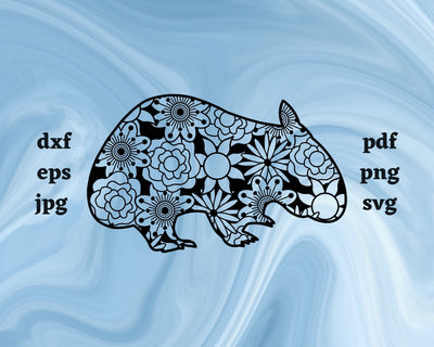 Wombat Mandala SVG Cut File SVG Northern Light SVG 