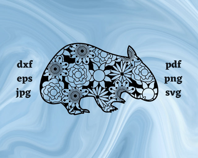 Wombat Mandala SVG Cut File SVG Northern Light SVG 