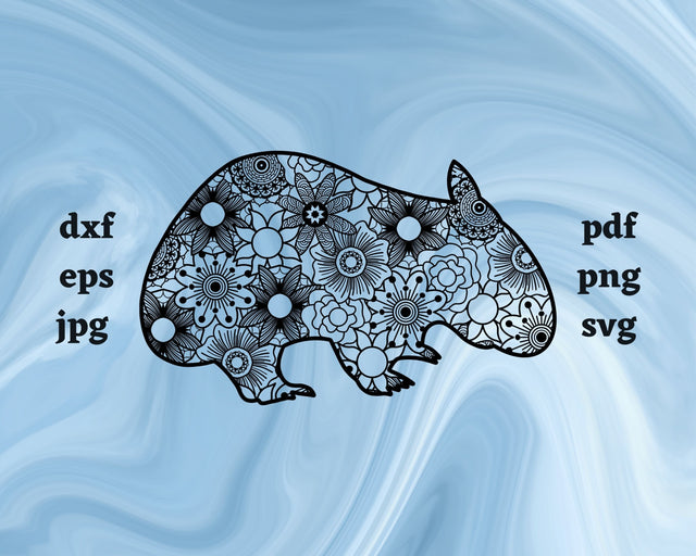 Wombat Mandala SVG Cut File SVG Northern Light SVG 