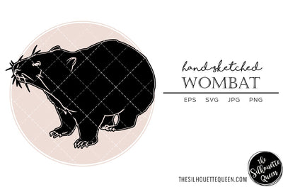 Wombat Sketch Vector SVG Loveleen Kaur 