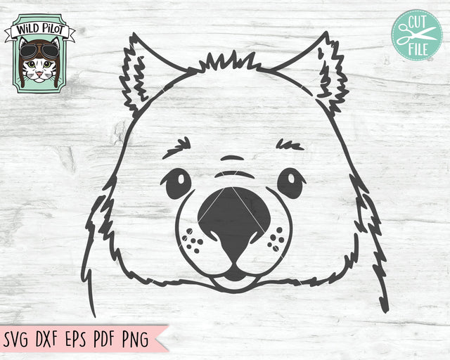 Wombat svg file, Wombat cut file, Animal Face svg cut file, Cute Wombat svg, Wombat Face svg, Animal svg file, Australia svg file, Aussie SVG SVG Wild Pilot 