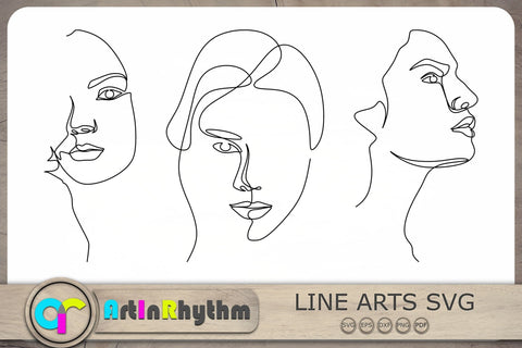 Women Face Line Arts Svg, Face Line Arts Svg, Women Line Arts Svg SVG Artinrhythm shop 