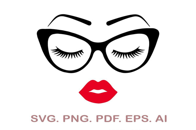 Women Face With Glasses SVG SVG MagicDesignUS 