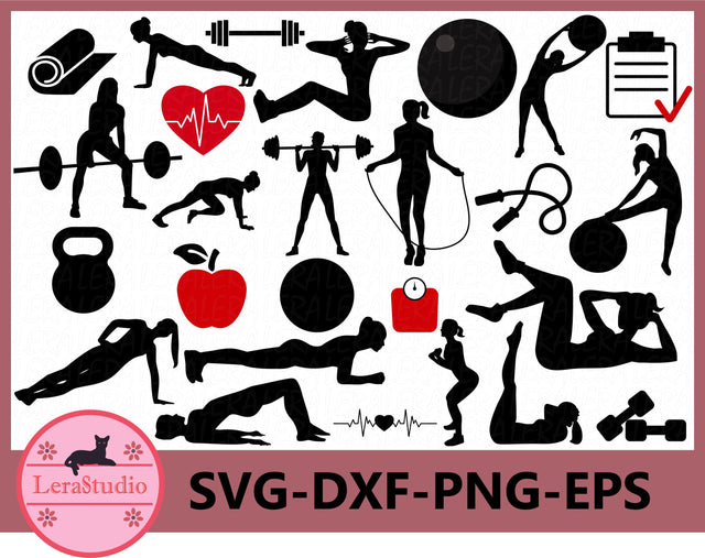 Women Fitness svg SVG Lerastudio 