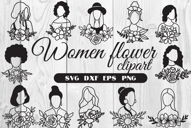 women flower clipart svg SVG dadan_pm 