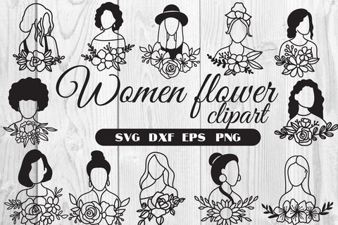 women flower clipart svg SVG dadan_pm 