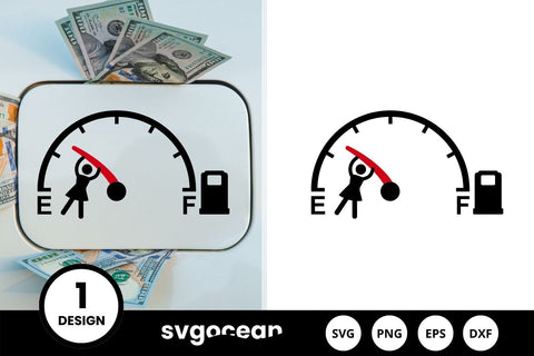 Women Fuel Gauge Indicator SVG Design SVG SvgOcean 