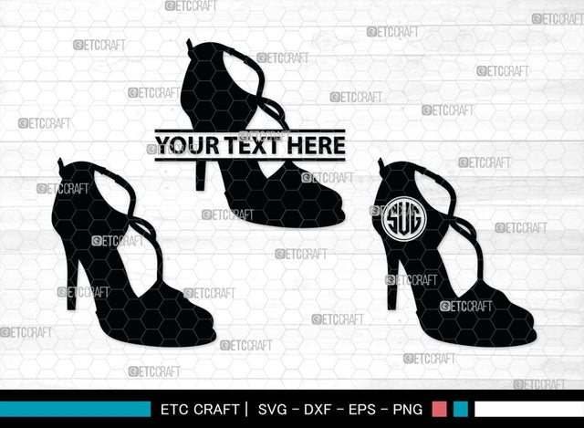 Women High Heels Monogram, Women High Heels Silhouette, Women High Heel Shoes SVG, High Heel Svg, Shoes Svg, SB00221 SVG ETC Craft 