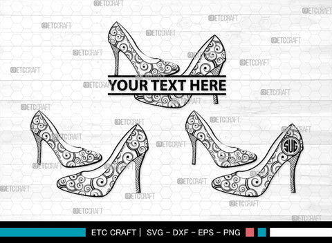 Women High Heels Monogram, Women High Heels Silhouette, Women High Heel Shoes SVG, High Heel Svg, Shoes Svg, SB00221 SVG ETC Craft 
