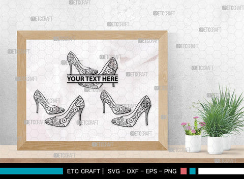 Women High Heels Monogram, Women High Heels Silhouette, Women High Heel Shoes SVG, High Heel Svg, Shoes Svg, SB00221 SVG ETC Craft 