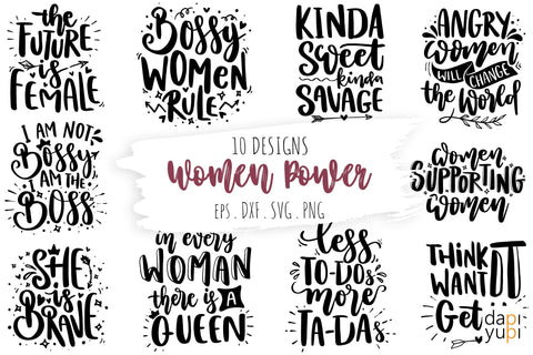 Women Power Quotes Bundle, Woman Quotes SVG dapiyupi store 