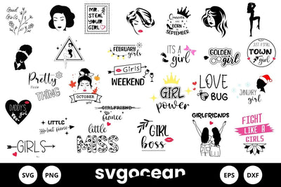 Women Quotes Svg Bundle | Clipart | Cut Files SVG SvgOcean 