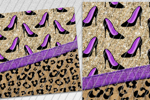 Women Shoes 20oz Skinny Tumbler Sublimation/ Leopard and Leather/ Purple Sublimation Marlene Campos 