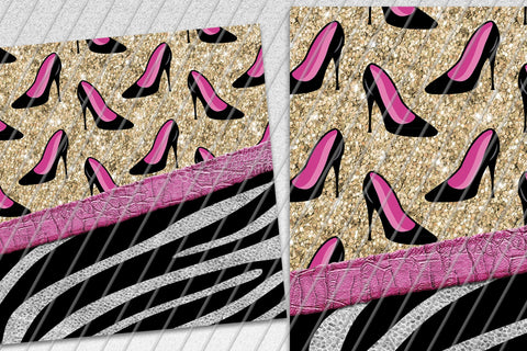 Women Shoes 20oz Skinny Tumbler Sublimation/ Zebra and Leather/ Pink Sublimation Marlene Campos 