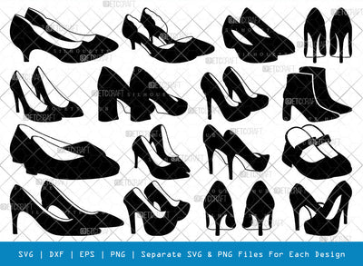 Women Shoes SVG, Shoes Silhouette, Women Footwear Svg, High Heel Svg, Stylish Women Shoes Svg, Shoes Svg, Women Shoes Bundle SVG ETC Craft 
