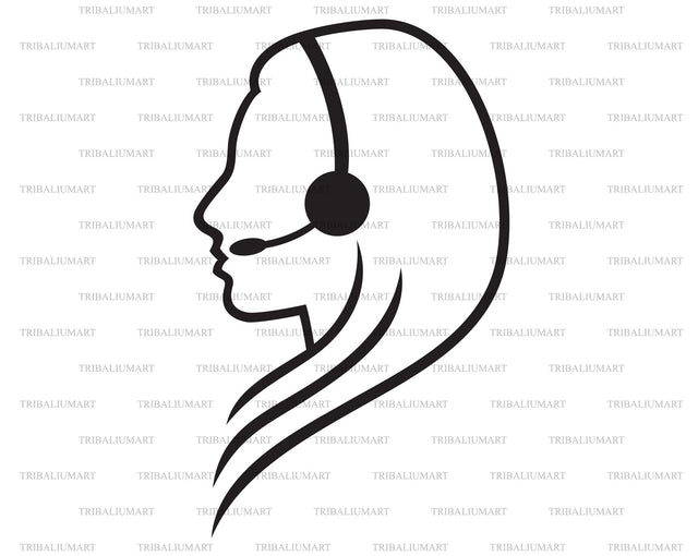 Women support phone operator SVG TribaliumArtSF 