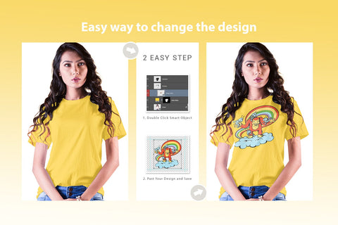 Women T-Shirt Mock-Up Mock Up Photo SH_Tee store 