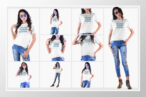 Women T-Shirt Mock-Up Mock Up Photo SH_Tee store 
