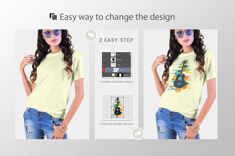 Women T-Shirt Mock-Up - So Fontsy