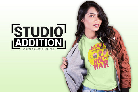 Women T-Shirt Mock-Up Mock Up Photo SH_Tee store 