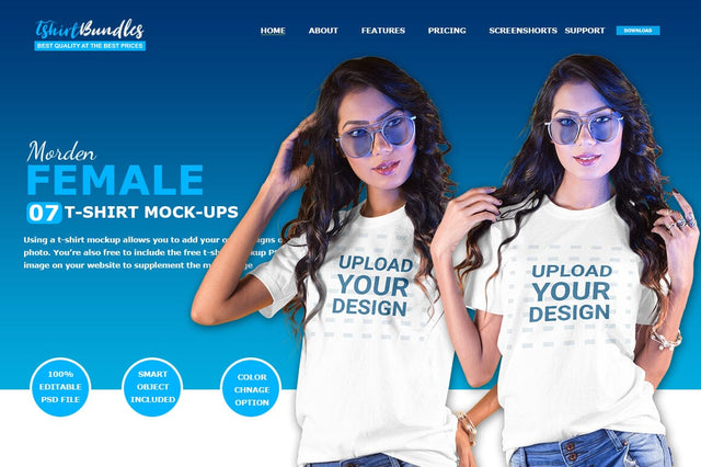 Women T-Shirt Mock-Up Mock Up Photo SH_Tee store 