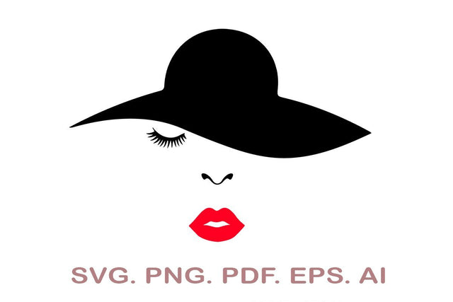 Women With Hat SVG, Women Face SVG SVG MagicDesignUS 