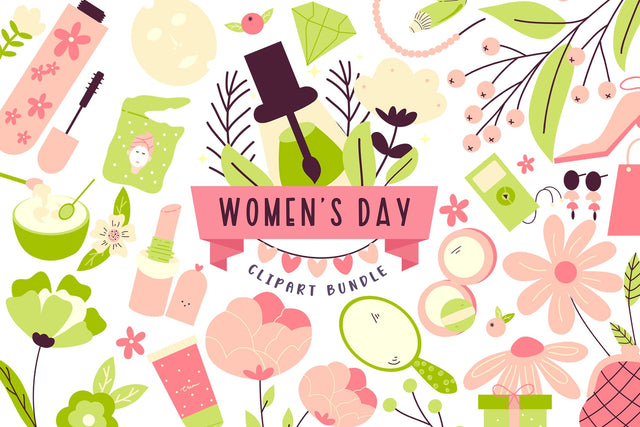 Women's Day Bundle | Stickers, Cards, Clipart Bundle SVG dapiyupi store 
