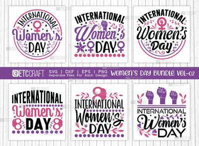 Women's Day Bundle Vol-02 | International Women's Day Svg | March 8 Svg | Women Svg | Girl Day Svg | Women's Day Quote Design SVG ETC Craft 