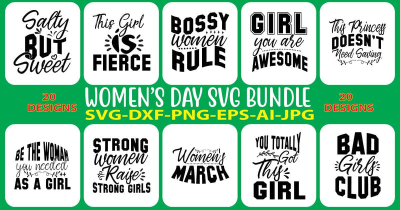 Women's Day SVG Bundle SVG Syaman 