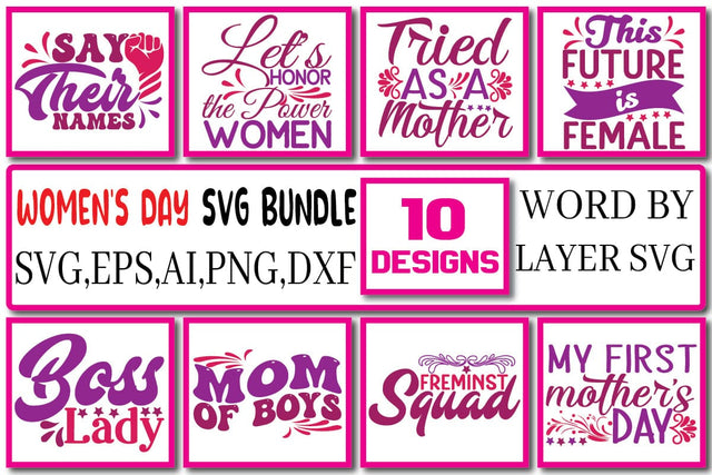 Women's Day SVG Bundle Vol. 4 SVG Craftlabsvg24 