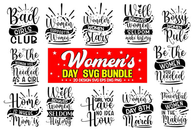 Women's Day svg Bundle,Feminist Quotes for International Women's Day- Women's Day SVG designmaster24 