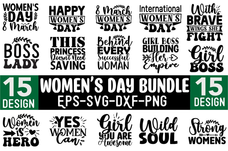 Women's Day SVG Design Bundle SVG CraftingStudio 
