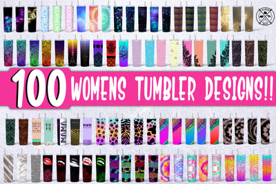 Womens HUGE Skinny Tumbler Sublimation Bundle|Tumbler PNG Sublimation Last Frontier Design Co. 