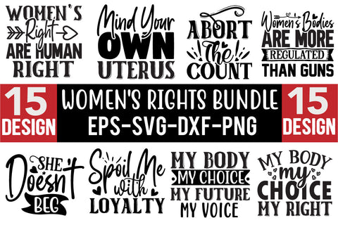 Women's Rights SVG Design Bundle SVG CraftingStudio 