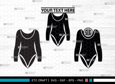 Womens Swimsuit Monogram, Womens Swimsuit Silhouette, Swimwear Svg, Long Sleeve Bodysuit Svg, Girl Swimsuit Svg, Bathing Suit Svg, Stylish Swimsuit Svg, Womens Swimsuit Svg, SB00001 SVG ETC Craft 