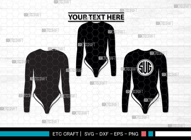 Womens Swimsuit Monogram, Womens Swimsuit Silhouette, Swimwear Svg, Long Sleeve Bodysuit Svg, Girl Swimsuit Svg, Bathing Suit Svg, Stylish Swimsuit Svg, Womens Swimsuit Svg, SB00001 SVG ETC Craft 