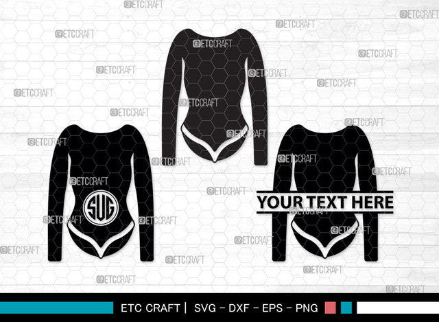 Womens Swimsuit Monogram, Womens Swimsuit Silhouette, Swimwear Svg, Long Sleeve Bodysuit Svg, Girl Swimsuit Svg, Bathing Suit Svg, Stylish Swimsuit Svg, Womens Swimsuit Svg, SB00001 SVG ETC Craft 