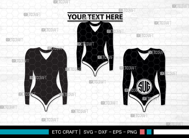Womens Swimsuit Monogram, Womens Swimsuit Silhouette, Swimwear Svg, Long Sleeve Bodysuit Svg, Girl Swimsuit Svg, Bathing Suit Svg, Stylish Swimsuit Svg, Womens Swimsuit Svg, SB00001 SVG ETC Craft 