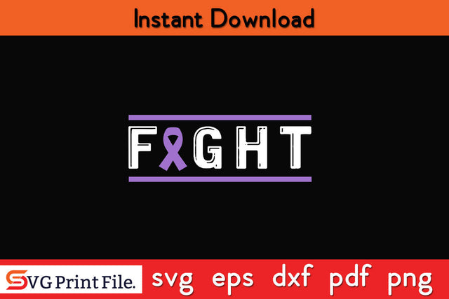 Womens Vulvar Cancer Awareness Fight Cancer Purple Ribbon SVG PNG Cricut Silhouette Cut File SVG SVG Print File 