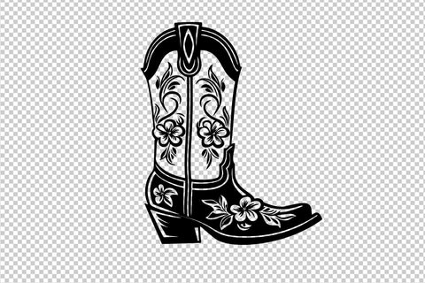 Women's western boot 1, SVG file SVG Boertiek 