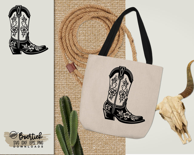 Women's western boot 1, SVG file SVG Boertiek 