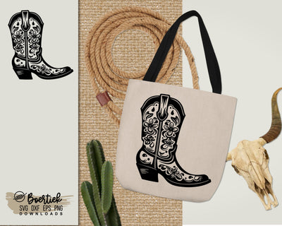 Women's western boot 4, SVG file SVG Boertiek 
