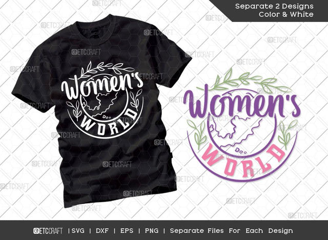 Womens World Svg Cut File | International Women's Day Svg | Dxf | Eps | Png | Tshirt Design SVG ETC Craft 