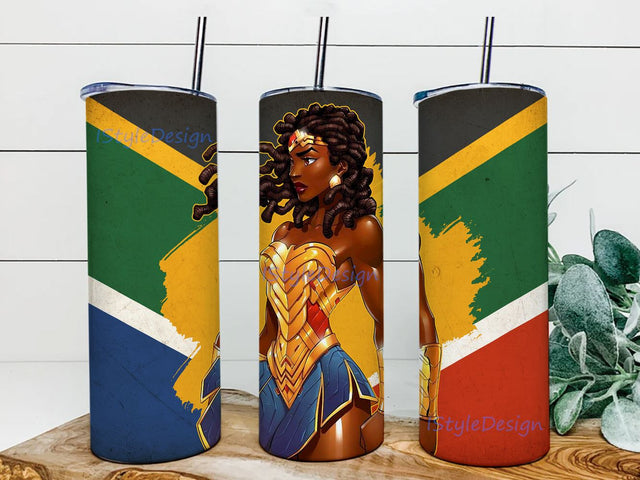 Wonder Black Woman Tumbler Cup Melanin Power Tumbler PNG, Black Woman 20 Ounce Skinny Digital Design Instant Download Sublimation iStyleDesign 
