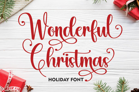 Wonderful Christmas Font Mozarella 
